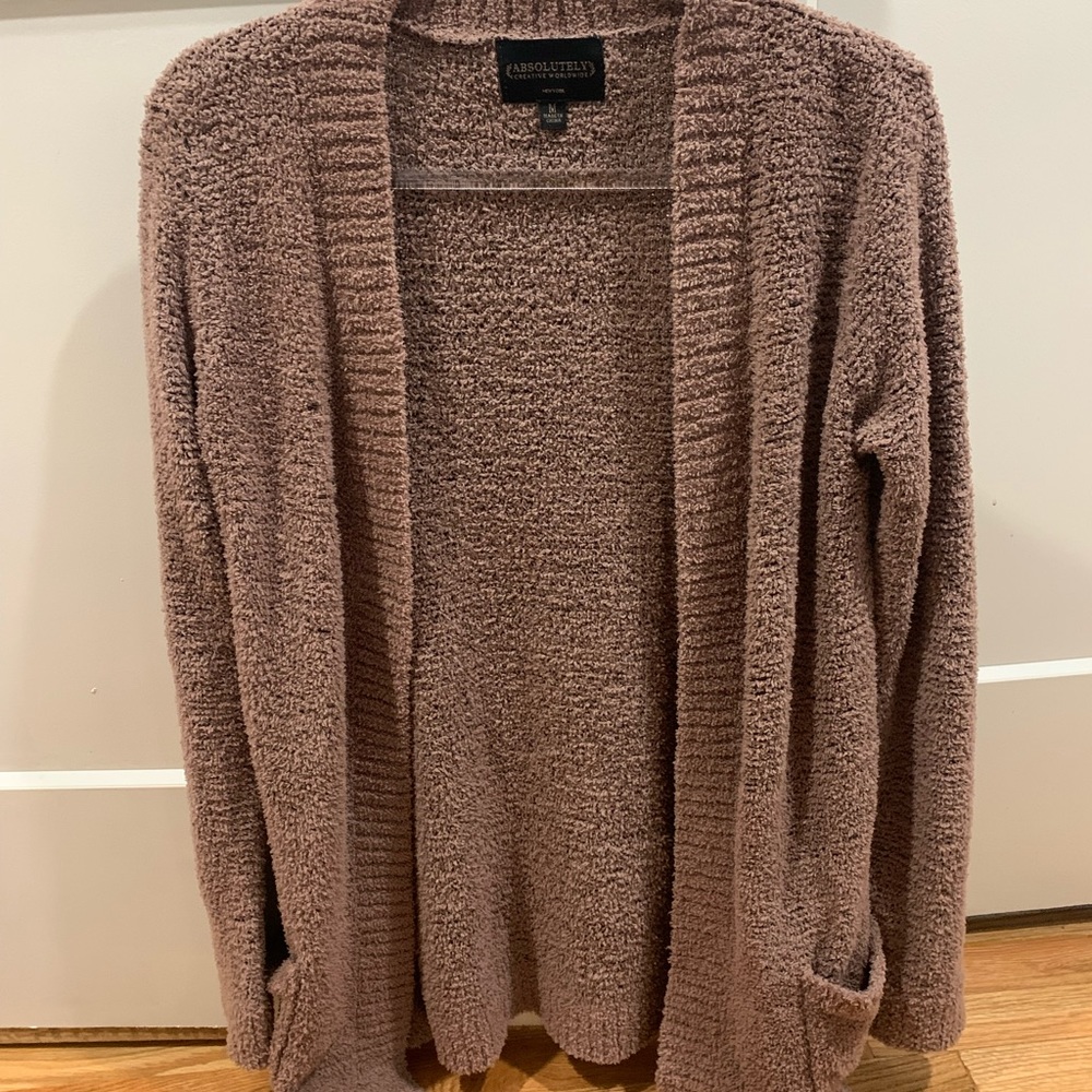 Brown Fluffy Cardigan
